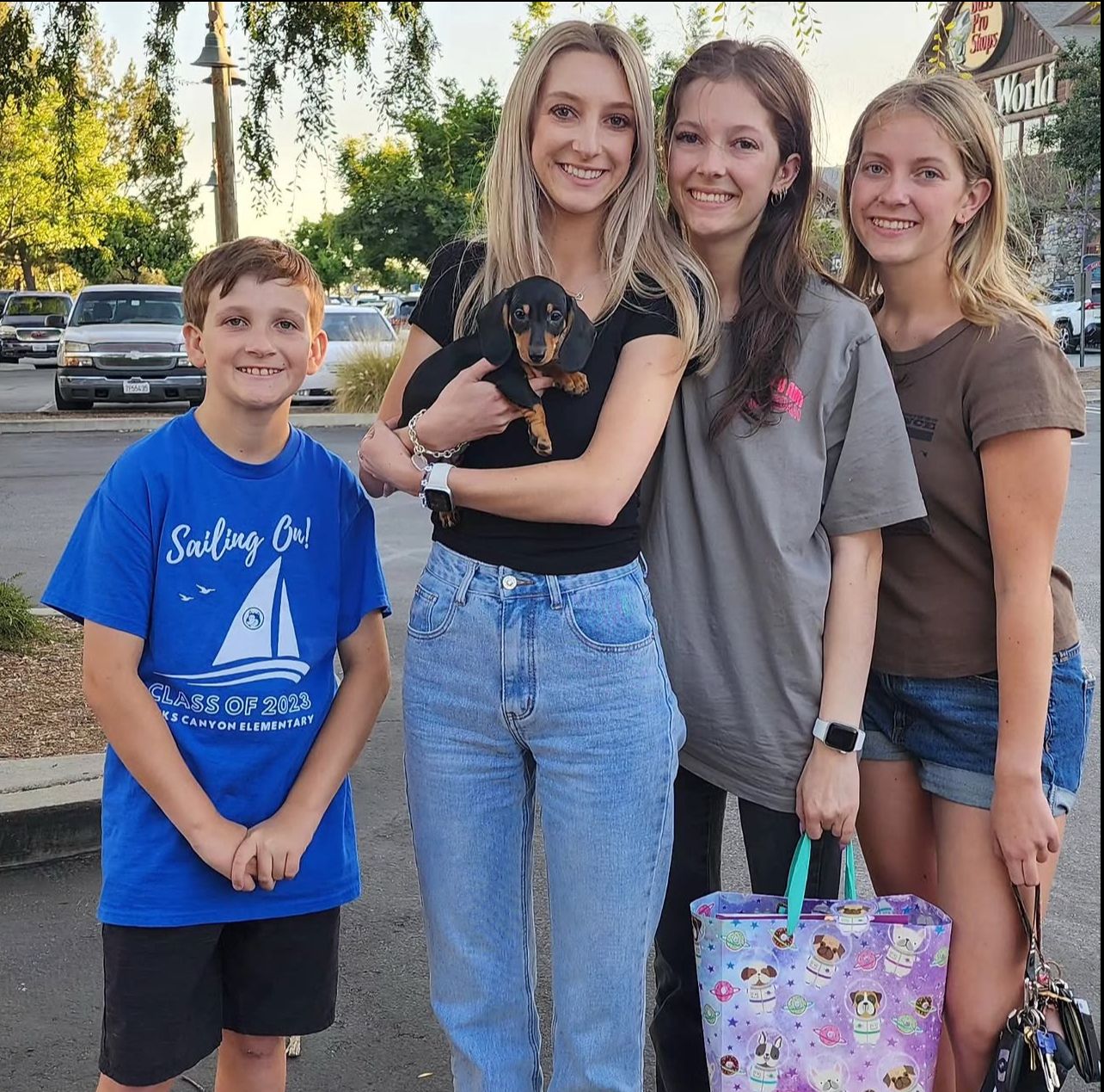 The Williams Family with their River Stone Doxies Dachshund