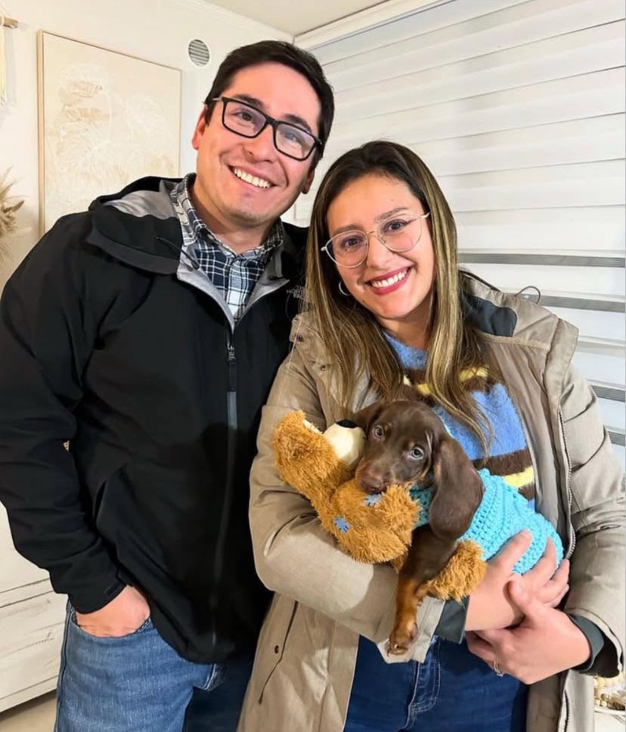 Michael Thompson with their River Stone Doxies Dachshund